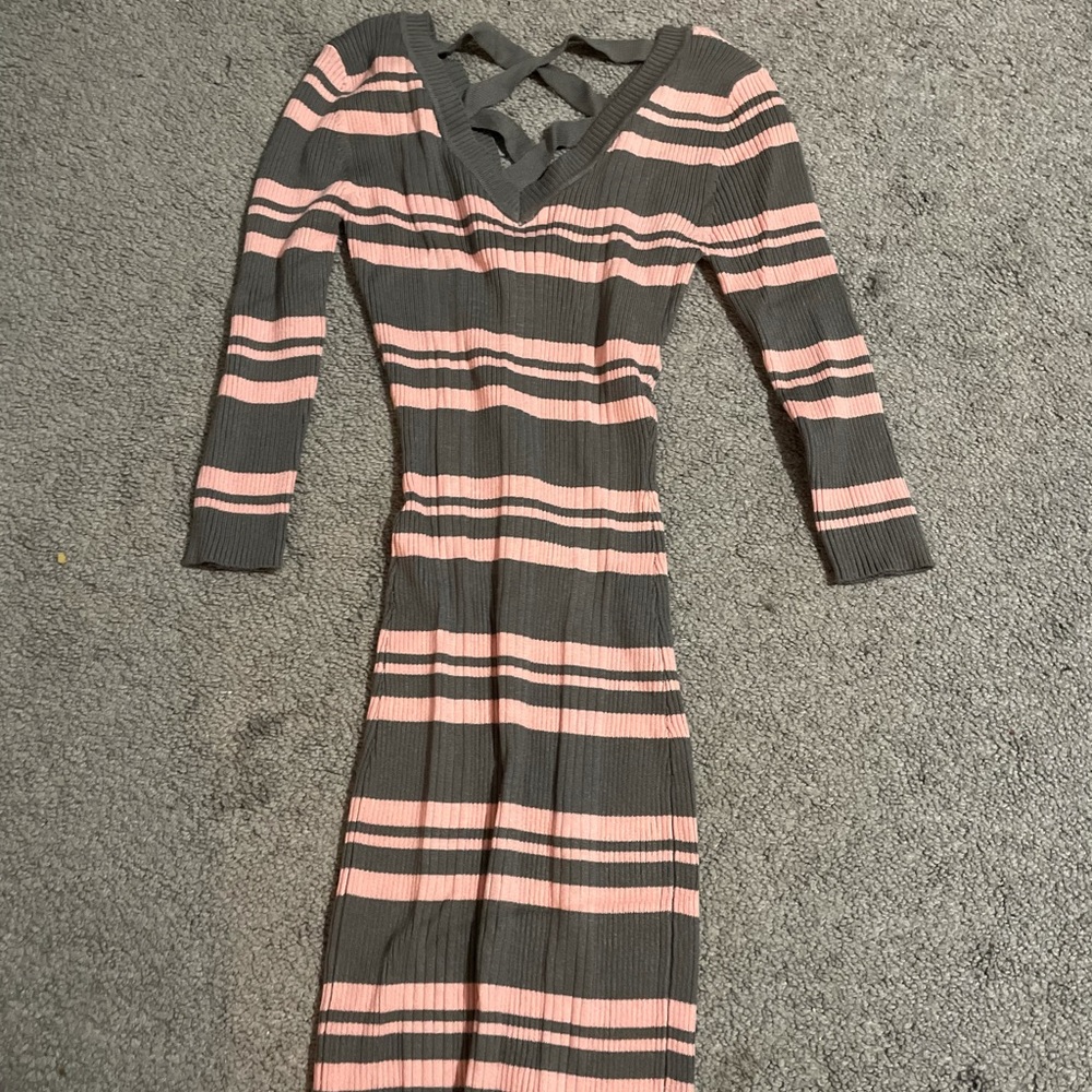 Small, pink and and grey dress
